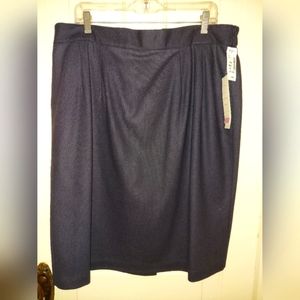Vtg Deadstock Navy Wool Skirt